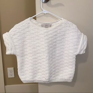 LOFT Cropped Knit Sweater